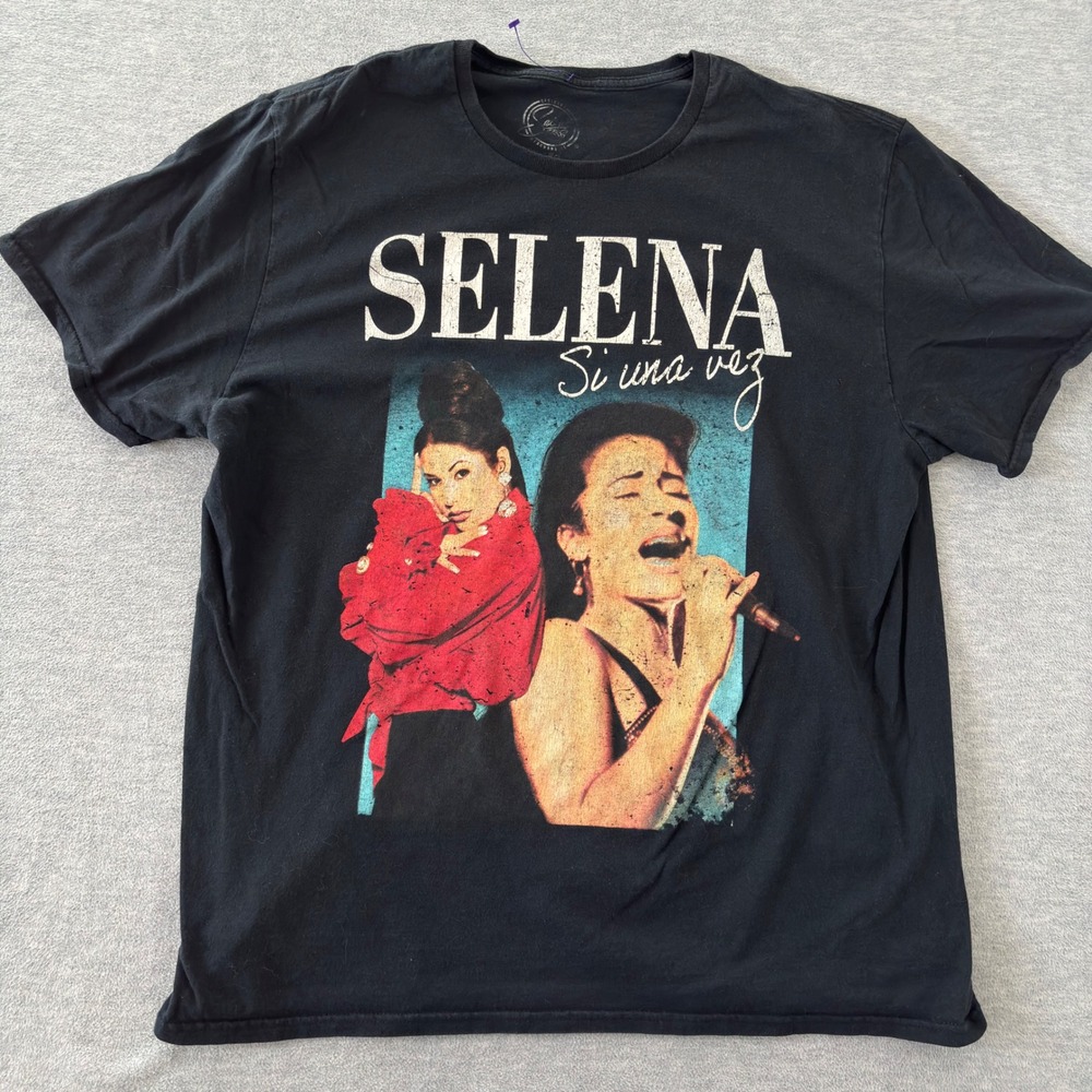 Selena Quintanilla Si Una Vez Graphic T-Shirt Black XL Official Merchandise
